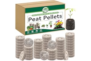Halatool 200 Pcs 30mm Peat Pellets Block Potting Soil for Seedlings, Compressed Garden Soil Seed Starter Nutrient Peat Pods for Starting Seeds, Planting Flowers, Vegetables, Herbs
