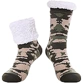 CHOWISH Mens Fuzzy Slipper Socks Soft Warm Cozy Fleece Lined Winter With Grips Socks