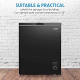 Baridi DH152 Freestanding Chest Freezer 142L Black Garage Safe Adjustable view 4