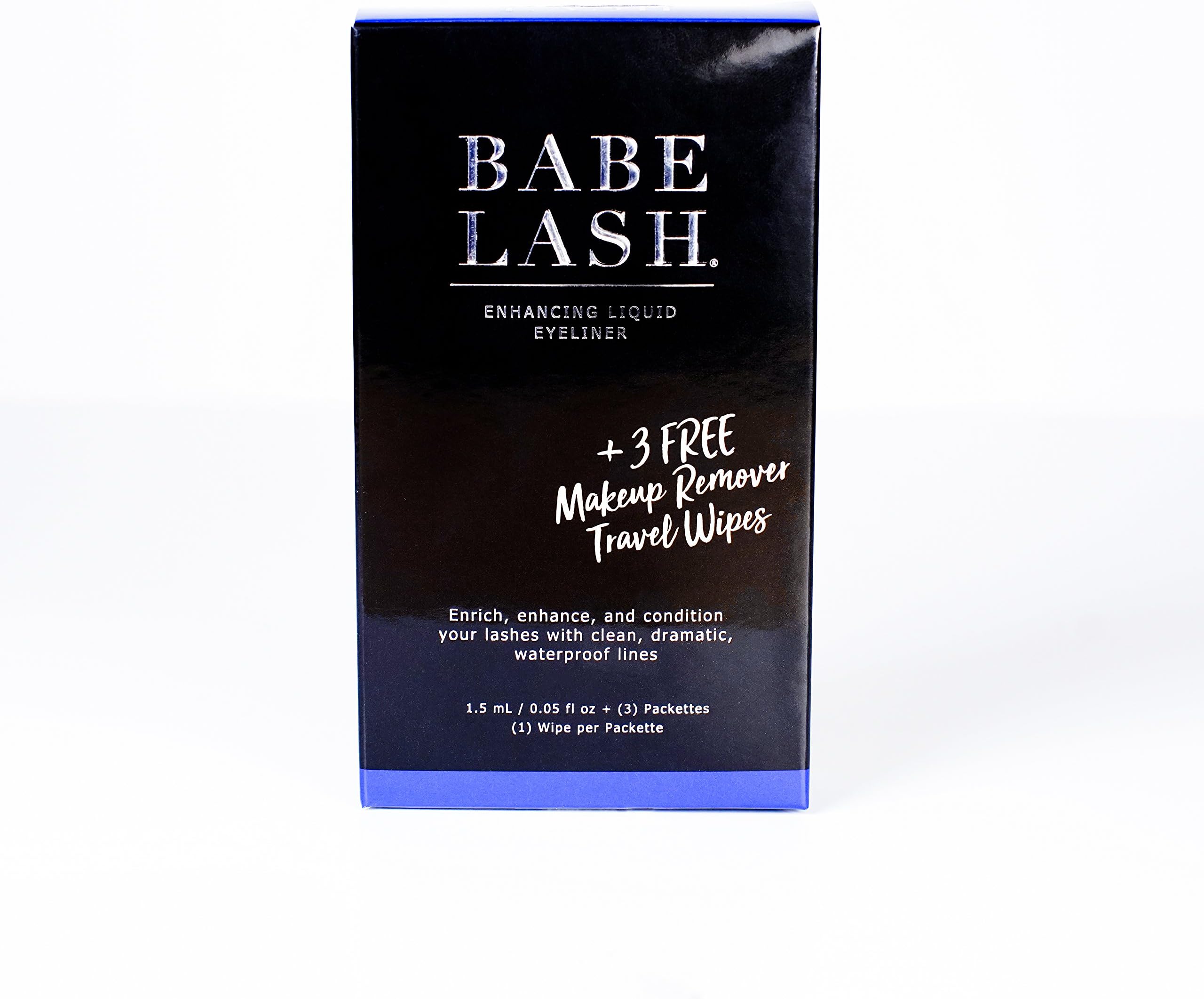 Babe Lash 1.5 mL Enhancing Liquid Eyeliner + 3 FREE Travel Makeup Wipes
