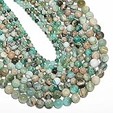 Yochus 45pcs Green Calcite Round Smooth Stone Beads for Bracelet Making ,8mm Natural Gemstone Beads for Jewelry Making DIY Necklace Earring