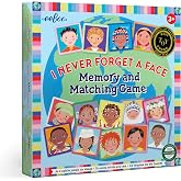 eeBoo I Never Forget a Face Memory &amp; Matching Game, Ages 3+ for 1-4 Players | Game sharpens recognition, concentration &amp; memory skills. Includes 48 tiles, 24 pairs. Engaging play for the whole family