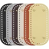 simarro 6 Pcs Bag Bases for Crochet, PU Leather Bag Bottom Shaper Oval Bag Bottom Pad Knitting Crochet Base Purse Bottom with Holes for DIY Crochet Bag Shoulder Bags Purse Crafts Making