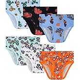 JAHSIYI Boys 100% Cotton Briefs Soft Underwear Size 2T-12Yrs 6-Pack | Skin-Friendly, Full Coverage, Durable Seams, Elastic Waistband, Various Prints, Comfy Fit with Front Opening Fly, Wedgie Free