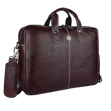 Hammonds Flycatcher Original Bombay Brown Leather 15.6 inch Laptop Messenger Bag|Padded Laptop Compartment|Office Bag (L=15.6,B=3.75,H=10.75 inch) LB106BR