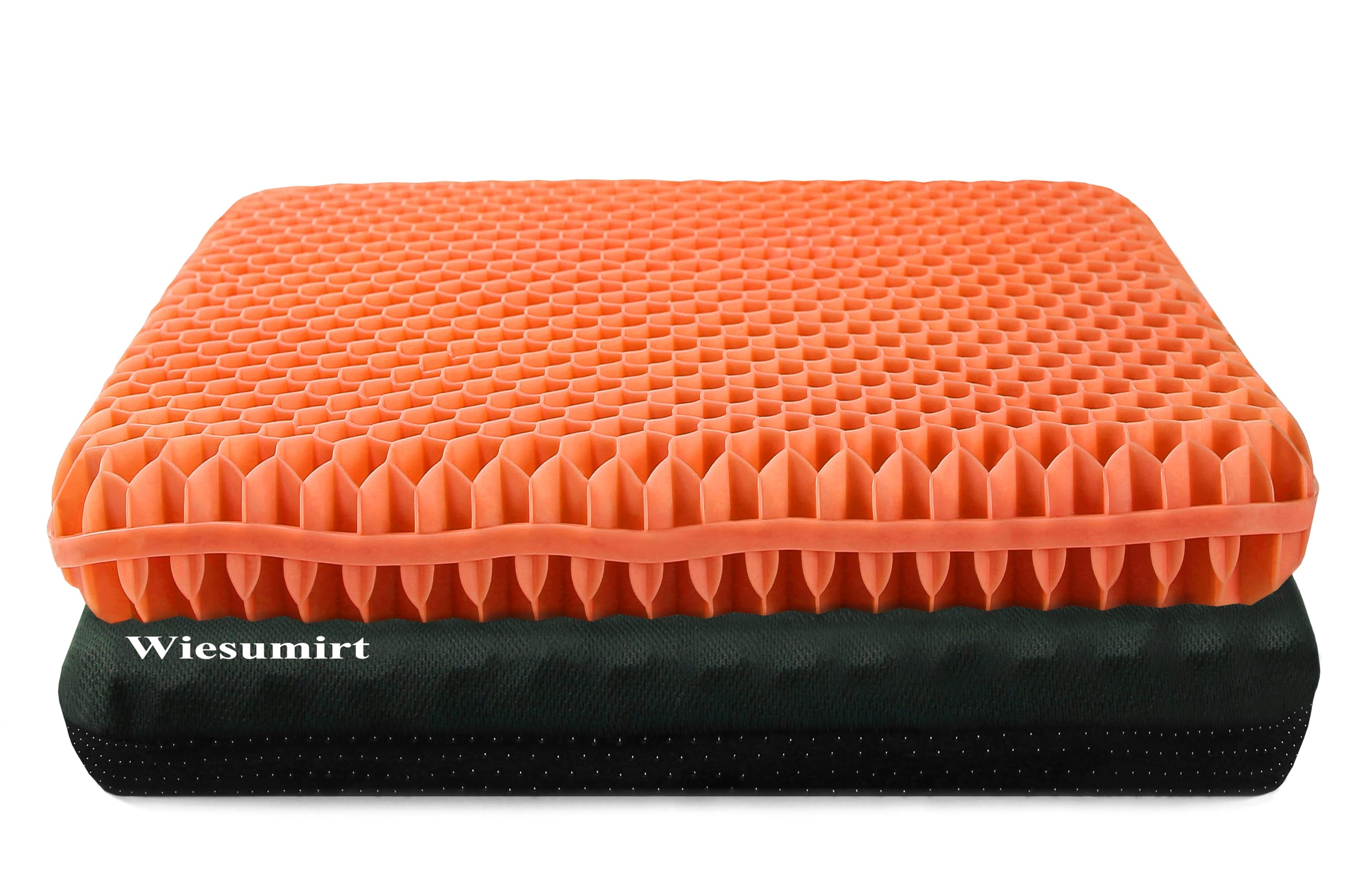 Photo 1 of Plus Size Gel Seat Cushion for Long Sitting, Extra Large and Thick, Seat Cushion for Back, Sciatica, Hip, Tailbone Pain Relief , Used for the Office, Wheelchair, Car, Truck, Recliner, Stadium.(Orange)