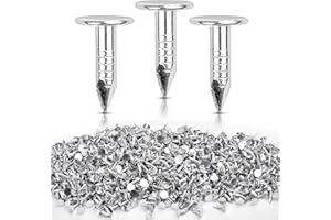 Lainballow 1000 Pcs Steel Roofing Felt Nails, 1/2 Inch Roofing Felt Pins, Flat Head Furniture Nails, Broad Head Pins for Shed Roof Roofing Felt Slate Boards