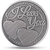 Mabor Lucky Coin I Love You Four-Leaf-Clover Pocket Hug Coin Double Sided Pocket Token Romantic Love Expression for Date Night Gift for Men & Women Husband & Wife