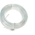 MTTHAHA Galvanized Solid Wire,98ft Galvanized Hobby Wire,Multi-Purpose Steel Wire Ideal for Crafts,DIY Projects,Fastening,Fixing Up Fences (20 Gagau, 1)