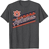 Elite Authentics Auburn Tigers Retro Performer Dark Heather T-Shirt, Small, Grey