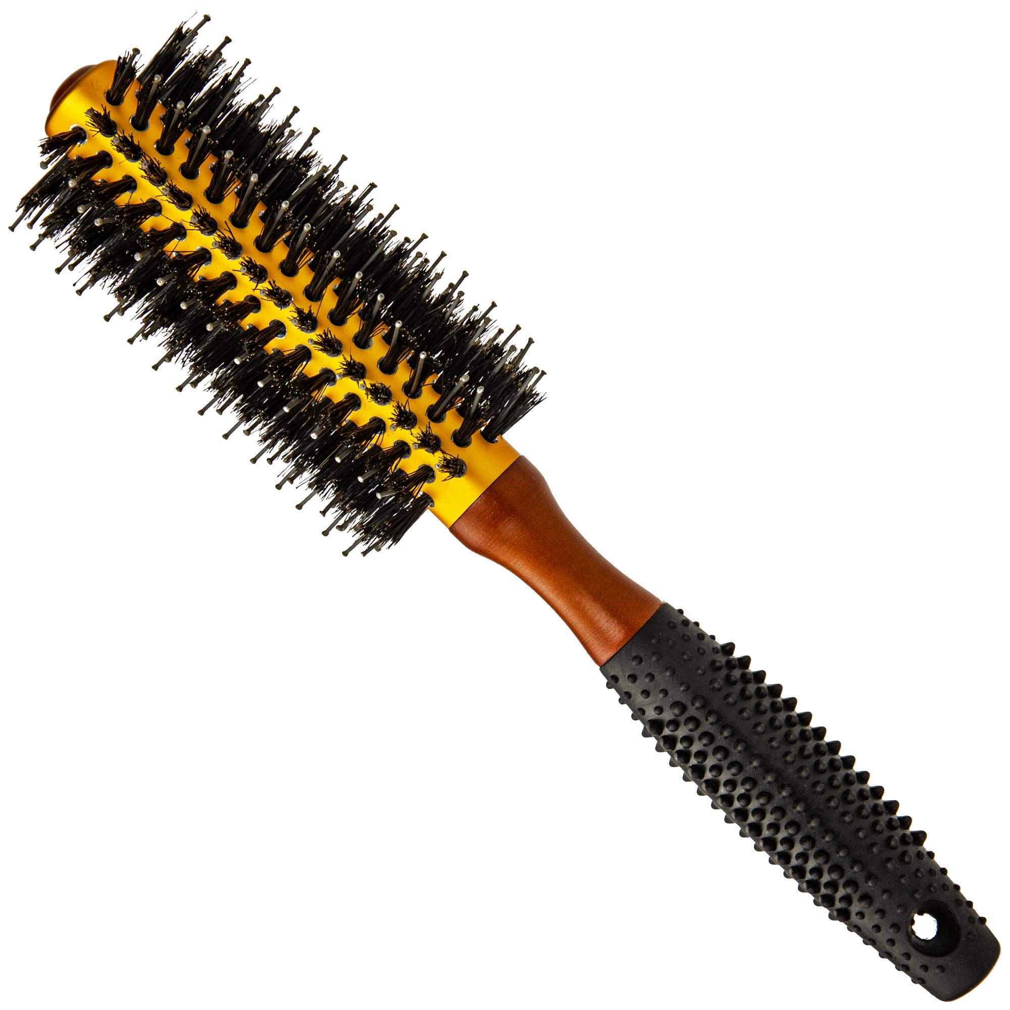 Photo 1 of Small Round Blow Dry Brush - Boar Bristle, Thermal Ceramic Barrel, Professional Anti-Static Roller Hair Brush for Styling and Blow Drying - 12 Row, For Short to Medium Hair - By Cantor