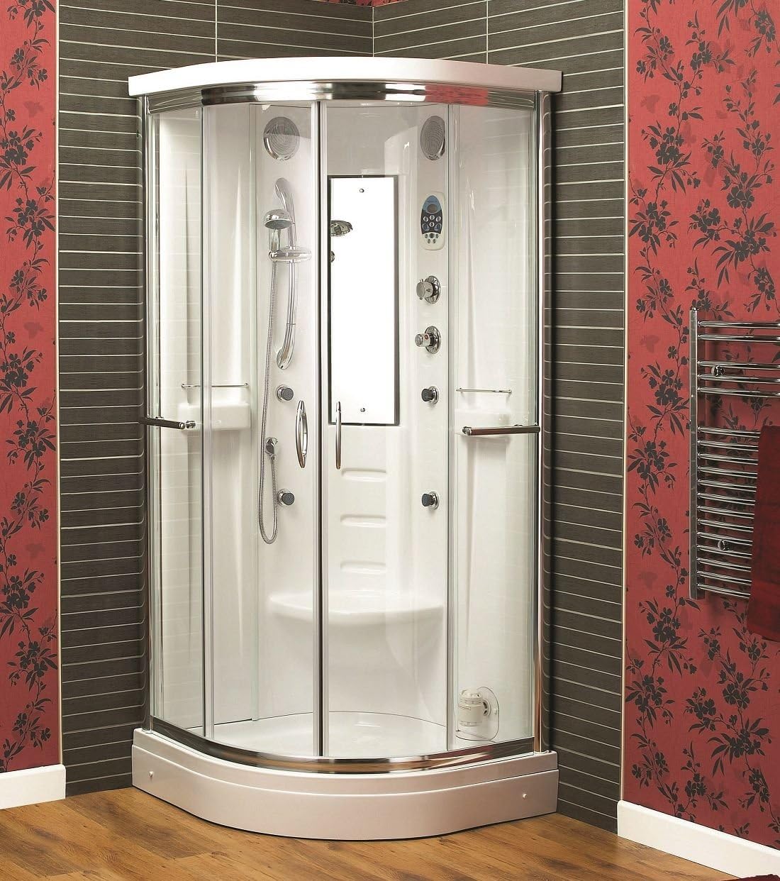 Aqualux Florenta Quadrant Steam Shower Enclosure Cabin 900Mm X 900Mm