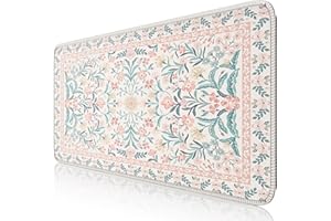 iCasso Desk Matt for Desktop, Black Desk Mat, Cute Desk Pad Mat, XXL Large Mouse Pad for Desk, Anti-Slip Big Mousepad with St