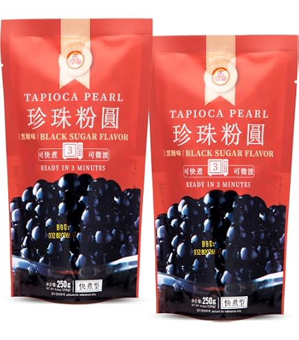 Amazon.com: WuFuYuan Boba Tapioca Pearls, Black Sugar Flavor