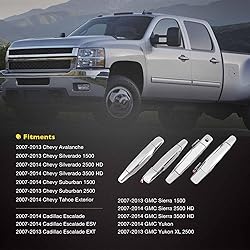 4Pcs Exterior Chrome Door Handle Front Rear Driver