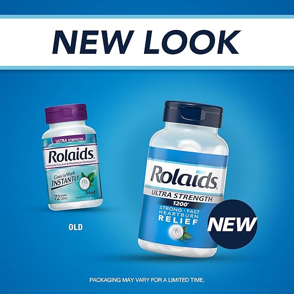 ROLAIDS ULTRA STRENGTH ANTACID CHEWABLE TABLETS, MINT, 72-COUNT