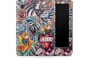 E-Reader Skin Compatible with Kobo Clara Colour (2024) - Old School Tattoo - Premium 3M Vinyl Protective Wrap Decal Cover - E