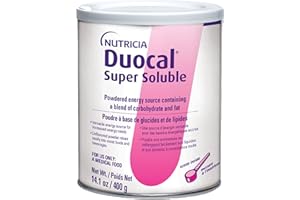 Duocal Nutricia High Calorie Super Soluble Powder - High-Calorie Support Supplement Powder - Energy Supplement with Dual Source of Carbohydrate & Fat - Dairy-Free - Unflavored, 14.1 oz (Case of 1)
