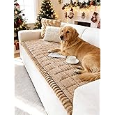 OTOB Couch Cover for Dogs Washable, Non Slip Funny Pet Couch Covers Sofa Slipcovers Cushion Mat, Plush Soft Cozy Pet Friendly Furniture Protector, All Seasons (Coffee, 23.6" x 47.2")