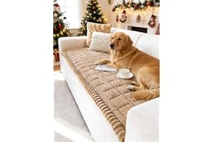 OTOB Couch Cover for Dogs Washable, Non Slip Funny Pet Couch Covers Sofa Slipcovers Cushion Mat, Plush Soft Cozy Pet Friendly Furniture Protector, All Seasons (Coffee, 23.6" x 47.2")