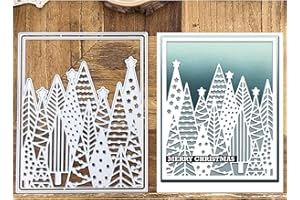 Lapoo Christmas Metal Cutting Die for Scrapbooking, 3D Backgrounds Frame New Cutting Dies DIY Album Card Making Decor Paper Metal Die Cuts Party Wedding Decorations (Tree 4.8 x 3.9 in)