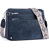 Lexiyat Crossbody Bags for Women Rfid Travel Crossbody Purses Leather Handbags Medium Shoulder bag with Adjustable Strap