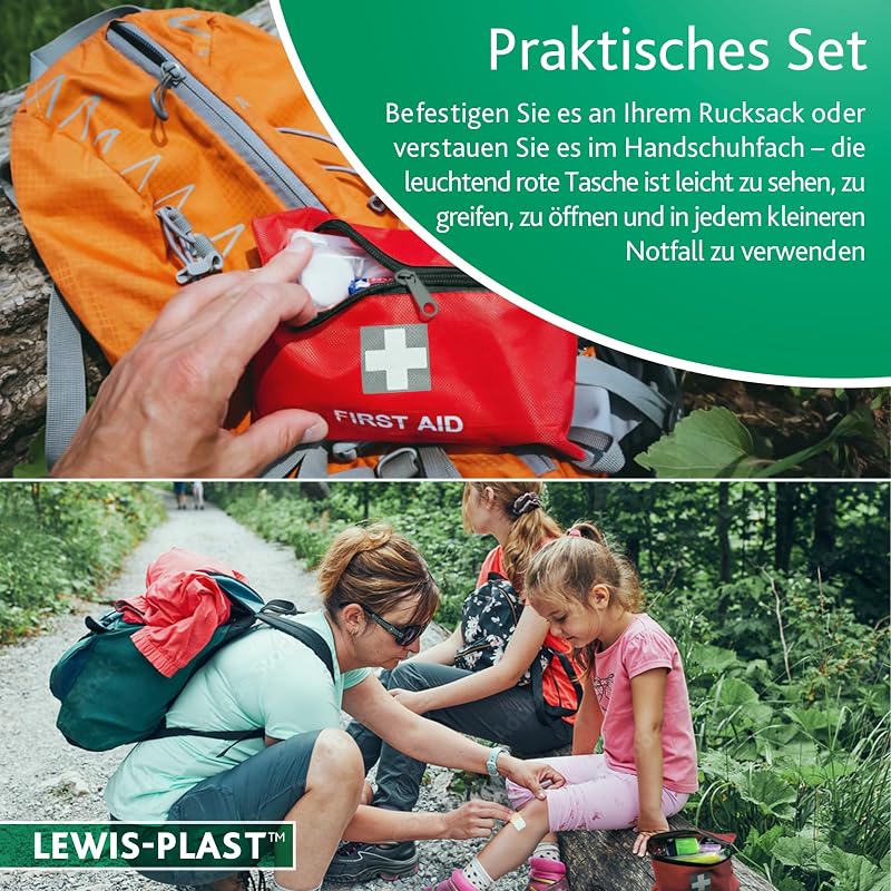 Erste-Hilfe-Kit Erste-Hilfe-Tasche 92 Stück - Hochwertiges Great Rescue-Kit, der den europäischen Normen entspricht - Erste-Hilfe-Medizin-Kit für Camping, Schularbeit und vieles mehr