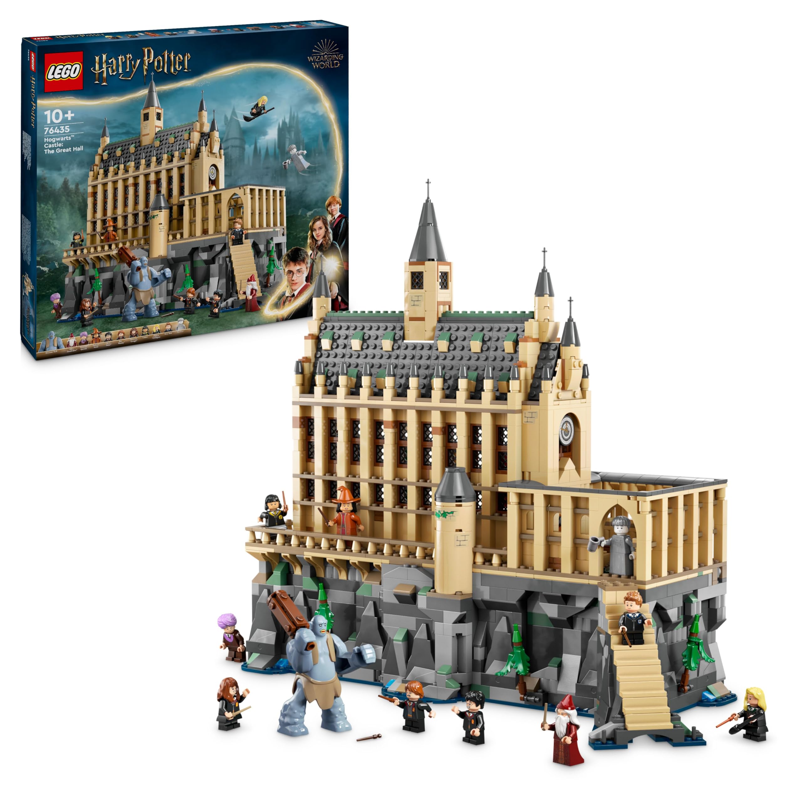 LEGO Harry Potter Castello di Hogwarts: Sala Grande, Giocattolo da Collezione con 11 Minifigure tra cui Hermione Granger, Giochi Fantasy per Bambini e Bambine da 10 Anni, Idea Regalo Magica 76435