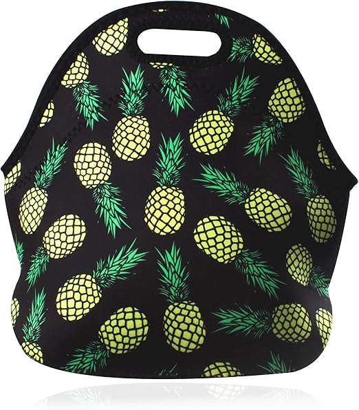 pineapple insulated lunch bag