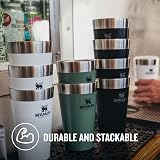 STANLEY Adventure Stacking Beer Pint 0.47L Stainless Steel Travel Mug Green view 7