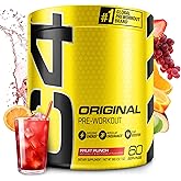 C4 Original Pre Workout Powder Fruit Punch - Vitamin C for Immune Support - Sugar Free Preworkout Energy for Men & Women - 150mg Caffeine + Beta Alanine + Creatine - 60 Servings