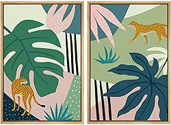MUDECOR Framed Canvas Print Wall Art Jungle