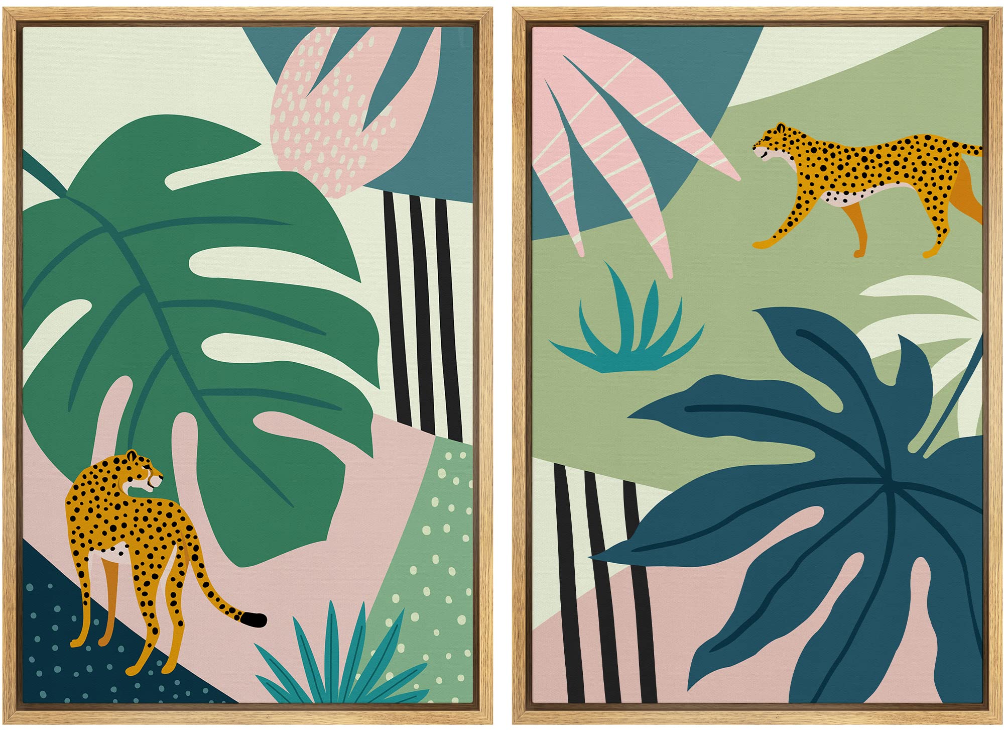 MUDECOR Framed Canvas Print Wall Art Jungle