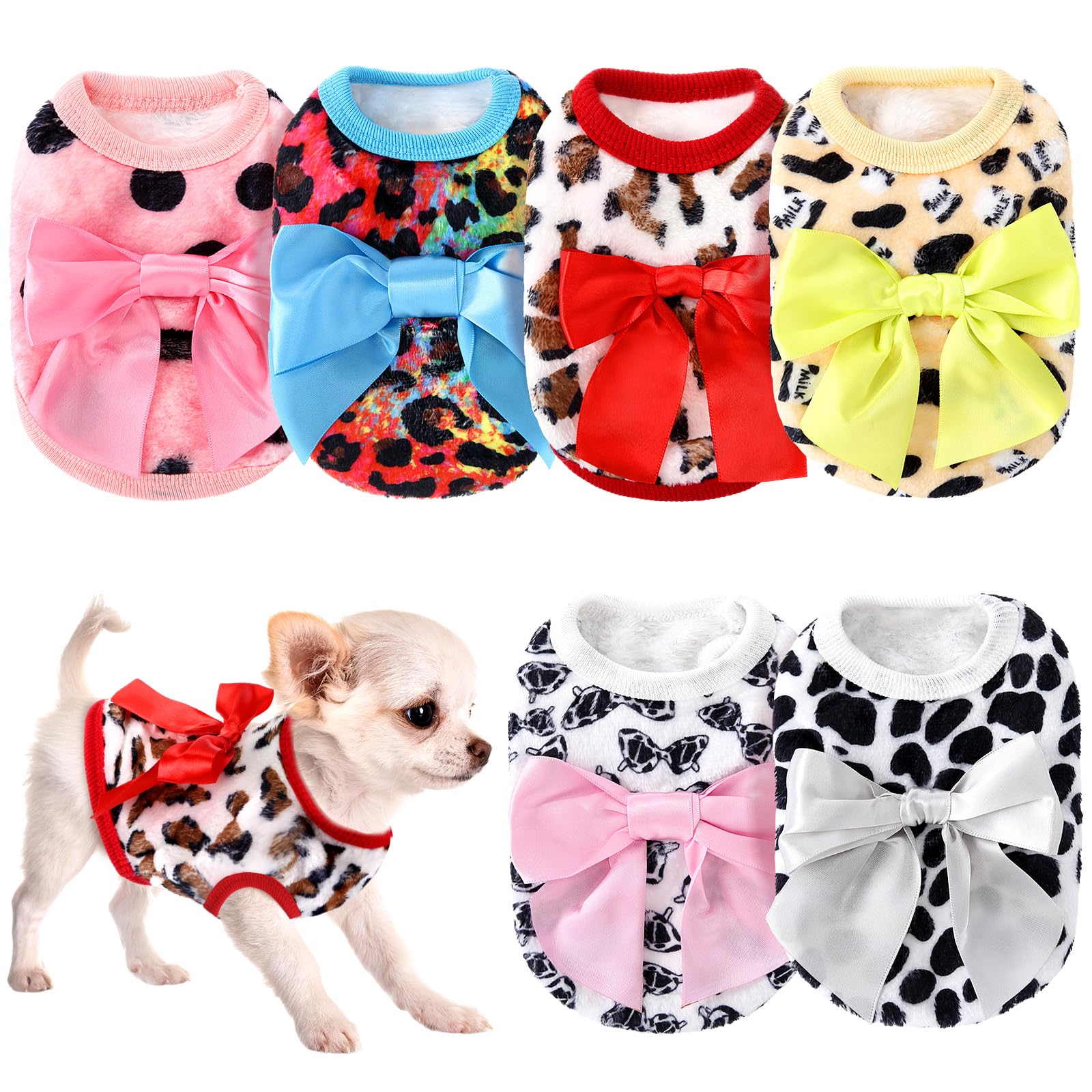 Photo 1 of Shinylin  Dog Sweaters for Small Dogs Girls Winter Puppy Clothes Female Fleece Warm Thick Outfit Pet Small Doggie Clothes for Yorkie Chihuahua(Xs)