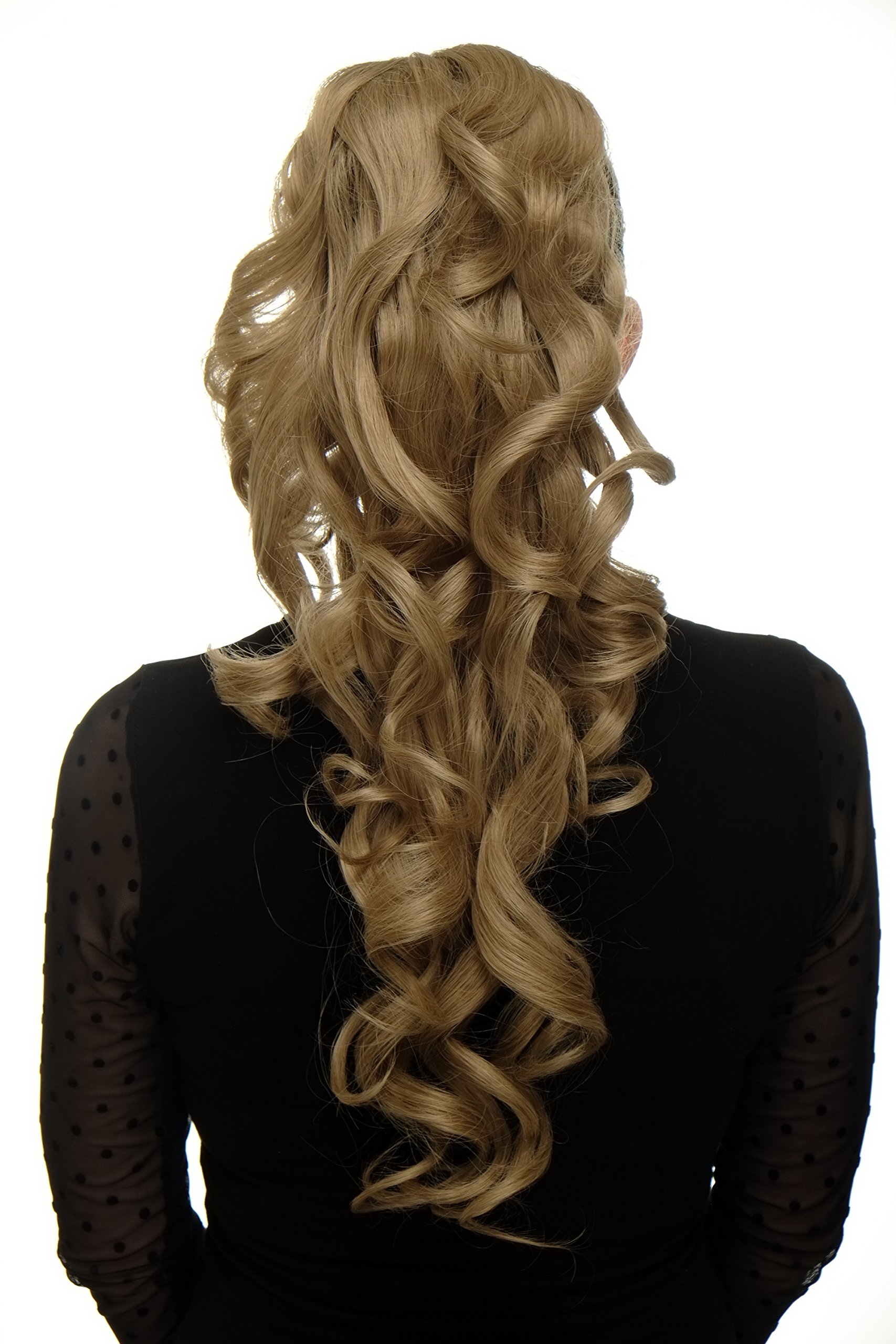 WIG ME UP - WK03-24 Hairpiece ponytail with combs and elastic ribbon curly voluminous very long light ash blond — image 1