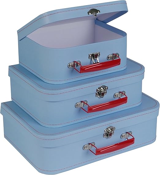 small cardboard suitcases