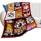 Bowling Blanket Bowling Sport Lover Throw Blankets Gifts for Girls Boys Kids Soft Cozy Fleece Plush for Couch Sofa Bed 50"x40"