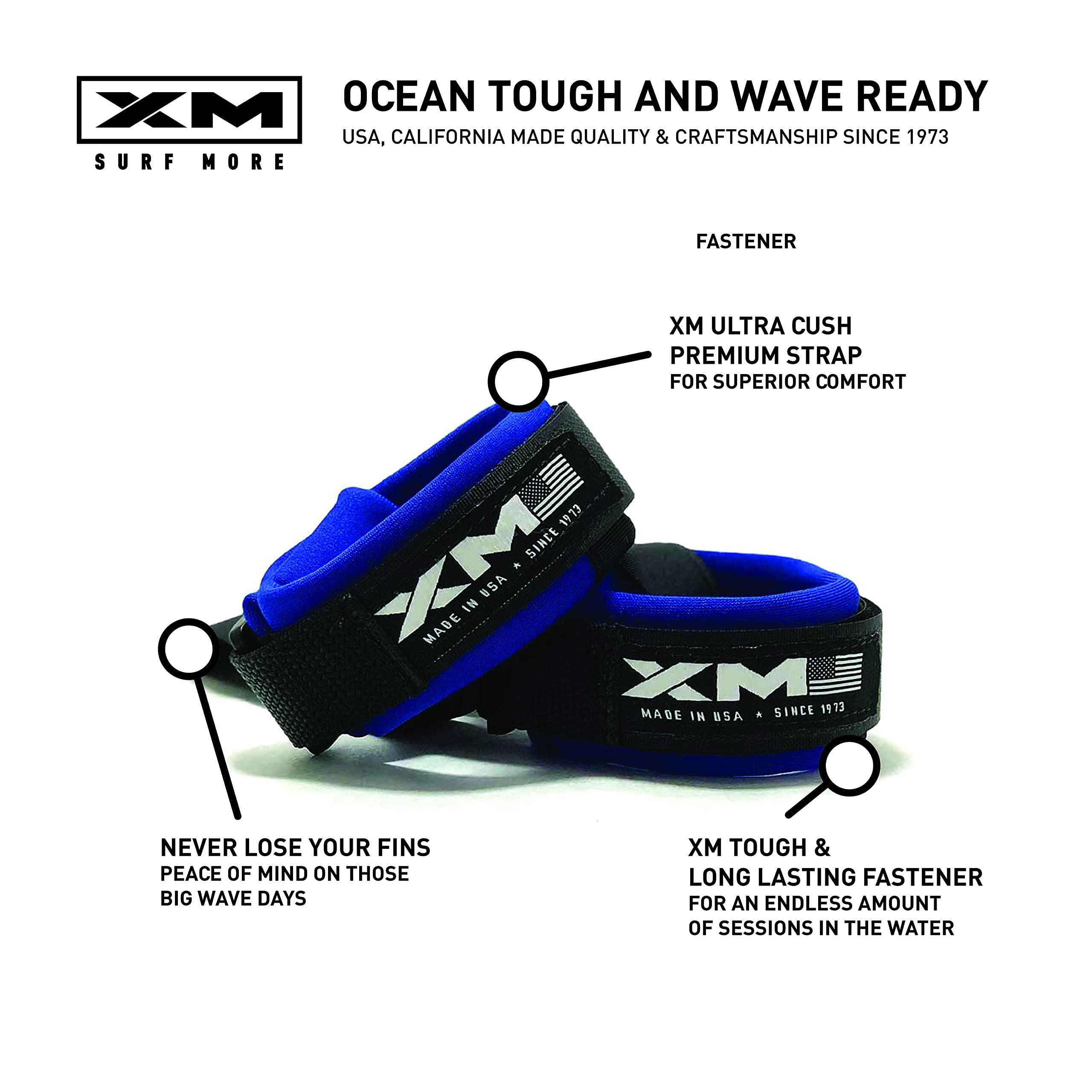 XM SURF MORE Fin Tethers Use With Swim Fins Secure Your Fins While