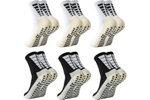 Sumrising Sok Men's Grip Soccer Socks Anti Slip Athletic Socks Non Slip Grippy Football Basketball Sock with Grip Pads