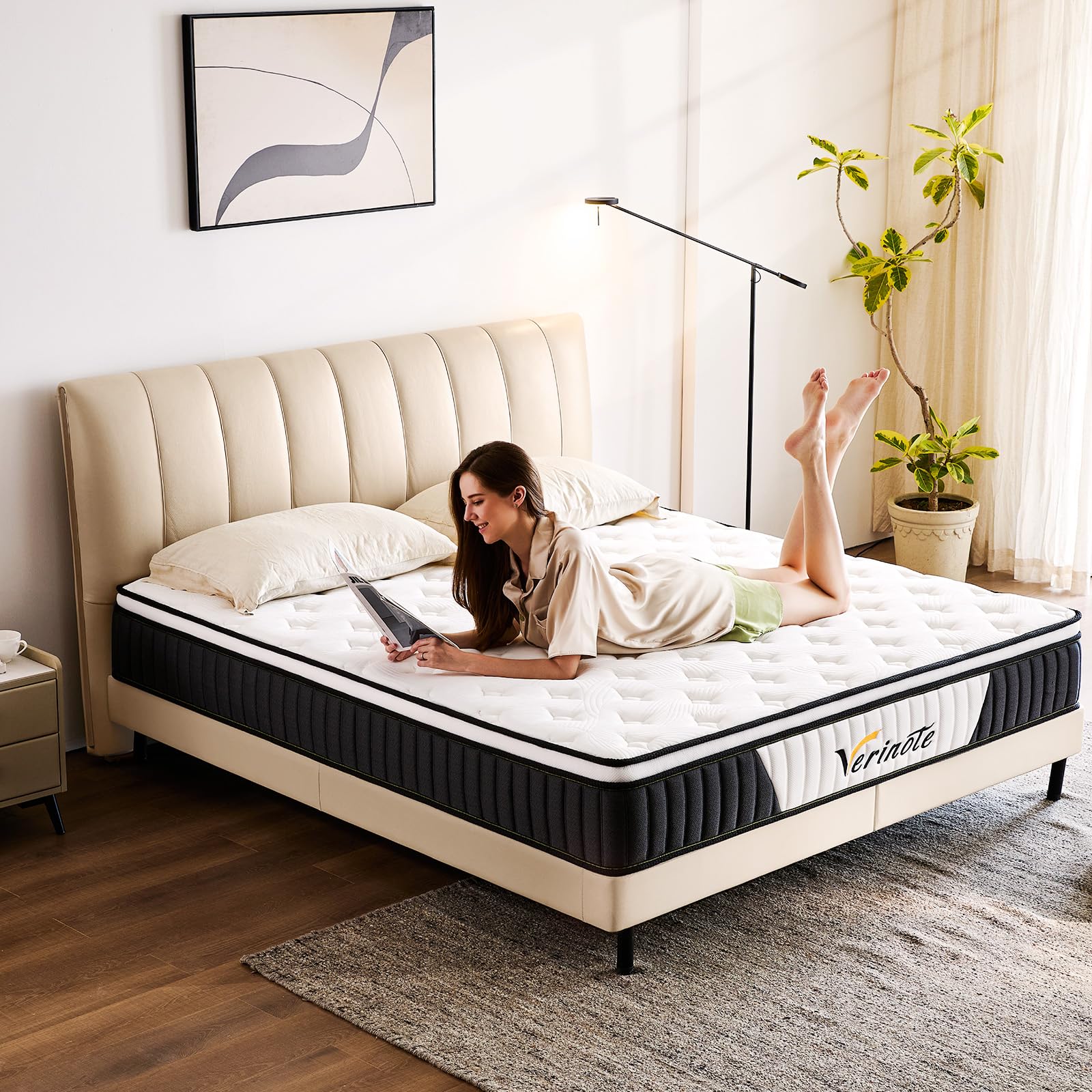 Photo 1 of ******FACTORY SEALED****** VERINOTE 12 Inch Mattress,Medium Firm Hybrid Memory Foam & Pocket Springs for Pressure Relief CertiPUR-US Certified Fiberglass Free, 500 Night Trial (12 inch, Full)