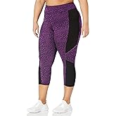 JUST MY SIZE Womens Active Pieced Stretch Capri