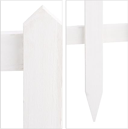 Relaxdays Valla Jardín Decorativa, Blanco, 4 Unidades: Amazon.es ...