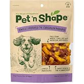 Pet 'n Shape Chicken Wrapped Sweet Potato Natural Dog Treats, 42 oz | Premium chicken breast, Sweet potato recipe, Limited ingredients, Wheat and soy free, Bite-sized snack, For all life stages