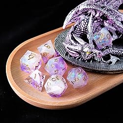 Cttasty DND Dice Set Resin Sharp Edge Dice Set