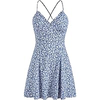 cider secret garden corset mini dress CIDER Robe florale pour femme, robe d't pour femme, robe d't 2024, mini  robe corset de jardin secret, multicolore, XX-Small : Amazon.fr: Mode