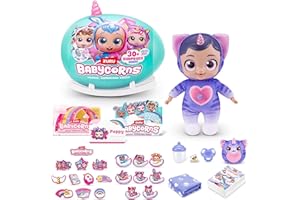 Babycorns Interactive Baby Doll Series 1 Large (Kitten) by ZURU with Lights and Sounds, Magical Babydolls, Surprise, Unboxing, Girls, Dolls, Story