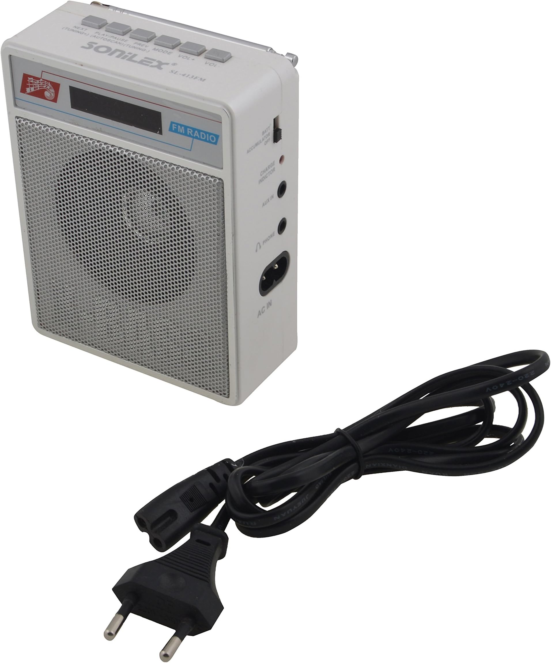 OSEhub Sonilex Portable FM Radio with USB\SD Player (White)