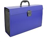 Rapesco 1553 19-Part Expanding Box File A4+ Blue with Lid Lock