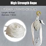 Nisorpa 1.8 Ton Rope Hoist Pulley Block 20m Nylon Garage Lifting view 3