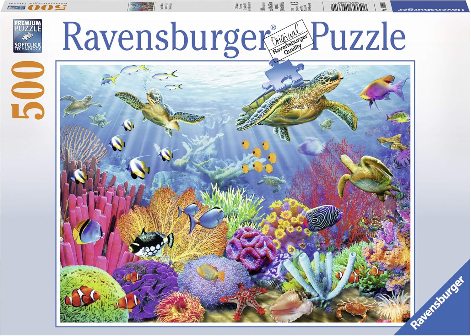 Ravensburger Tropical Waters 500 Piece Jigsaw Puzzle for Adults – Every Piece is Unique, Softclick Technology Means Pieces Fit Together Perfectly: Toys & Games